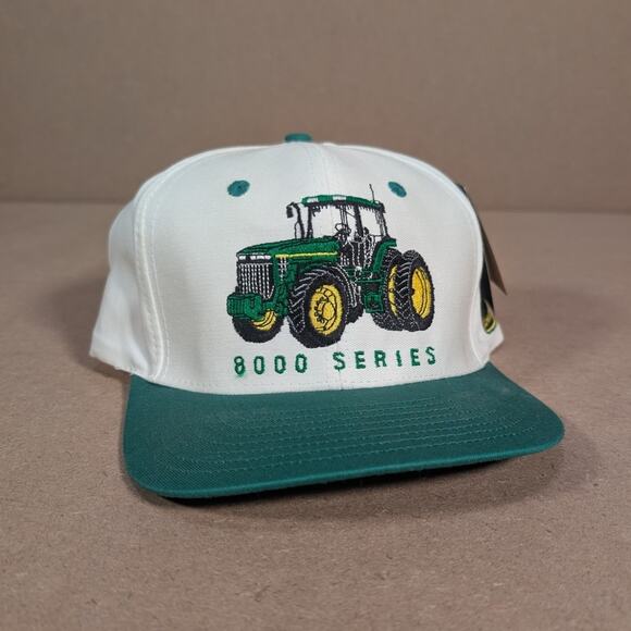 Vintage John Deere 8000 Series Tractor Farm Equipment Snapback Hat NWT - Picture 1 of 6